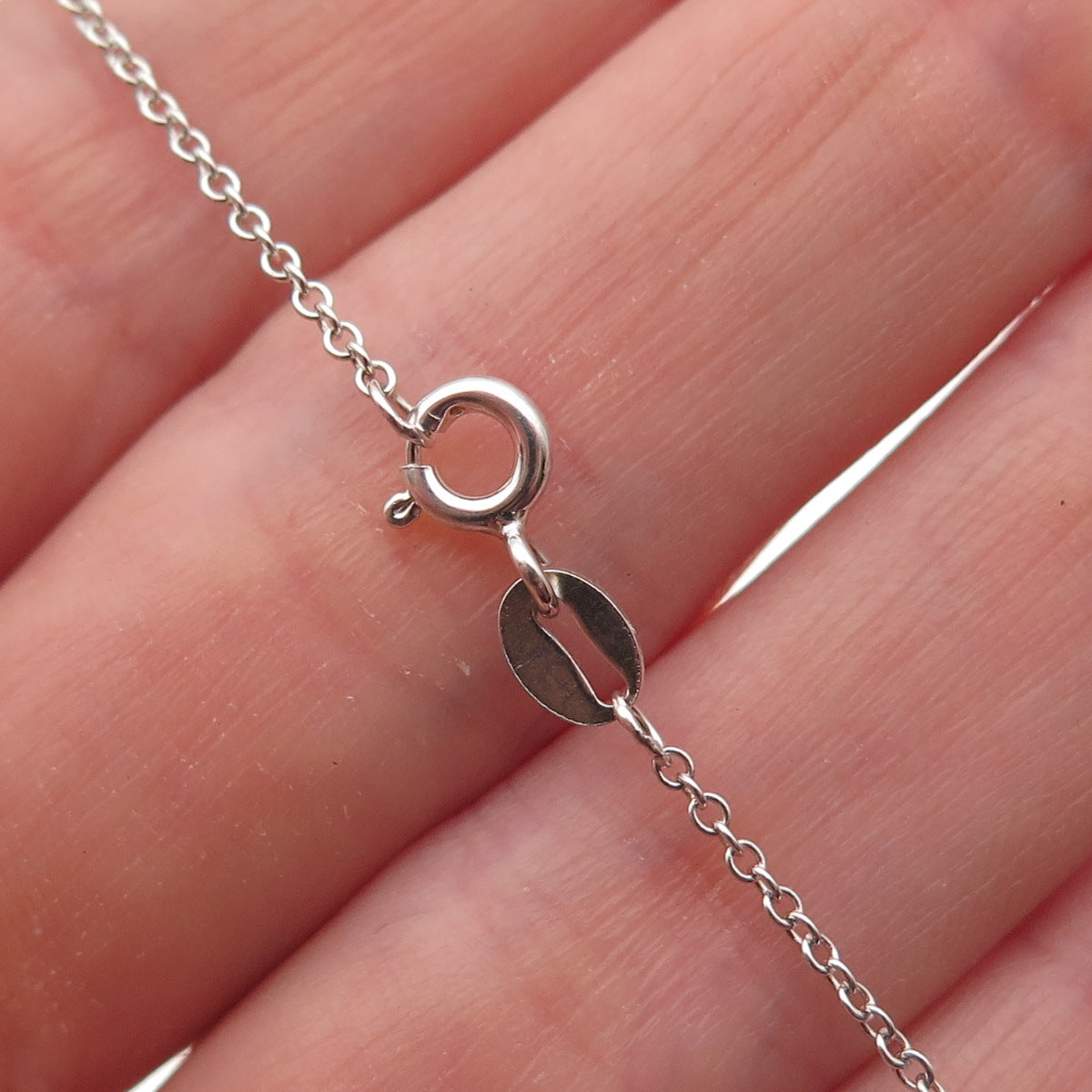 925 Sterling Silver Round-Cut C Z Graduated Drop Cable Chain Necklace 18"