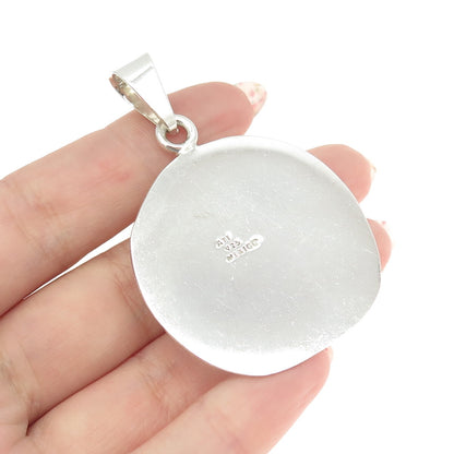 925 Sterling Silver Vintage ATI Mexico Sand Dollar Pendant