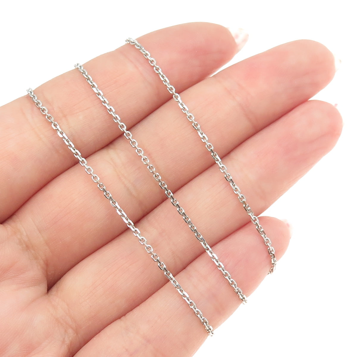 925 Sterling Silver Italy Cable Chain Necklace 16"