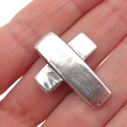 James Avery 925 Sterling Silver Vintage Modernist Cross Slide Pendant