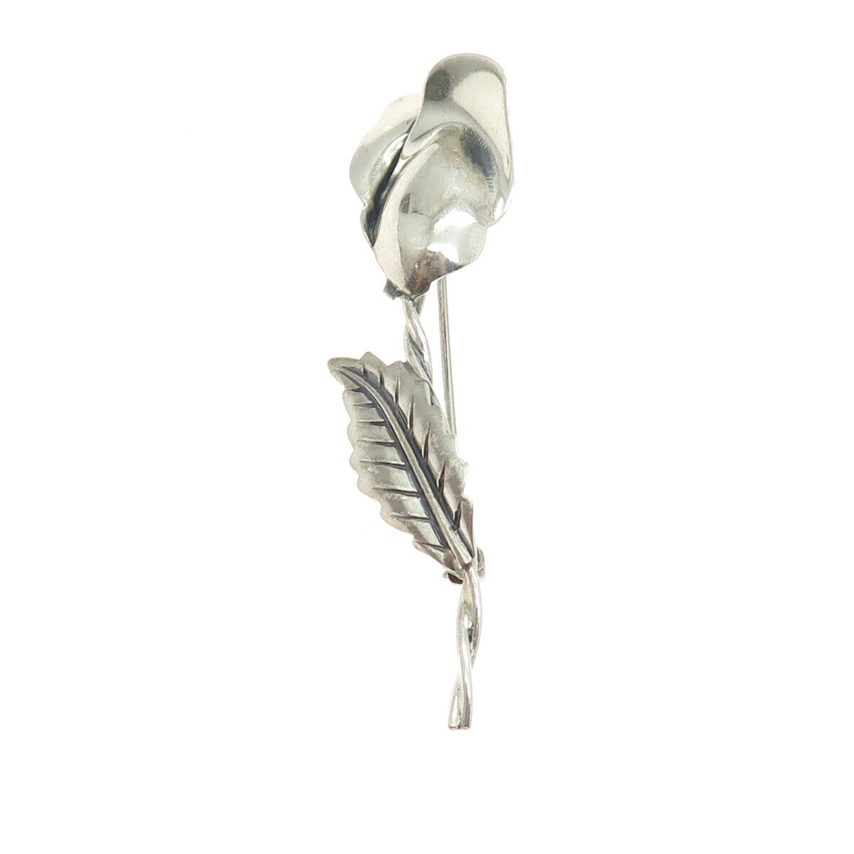 JEWELART 925 Sterling Silver Vintage Flower Pin Brooch