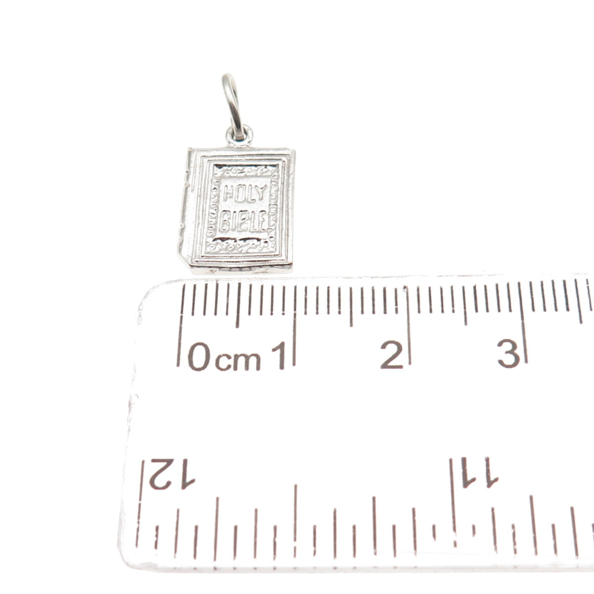 925 Sterling Silver Vintage Holy Bible Mini Charm Pendant