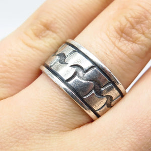 925 Sterling Silver Vintage Braided Band Ring Size 6.75