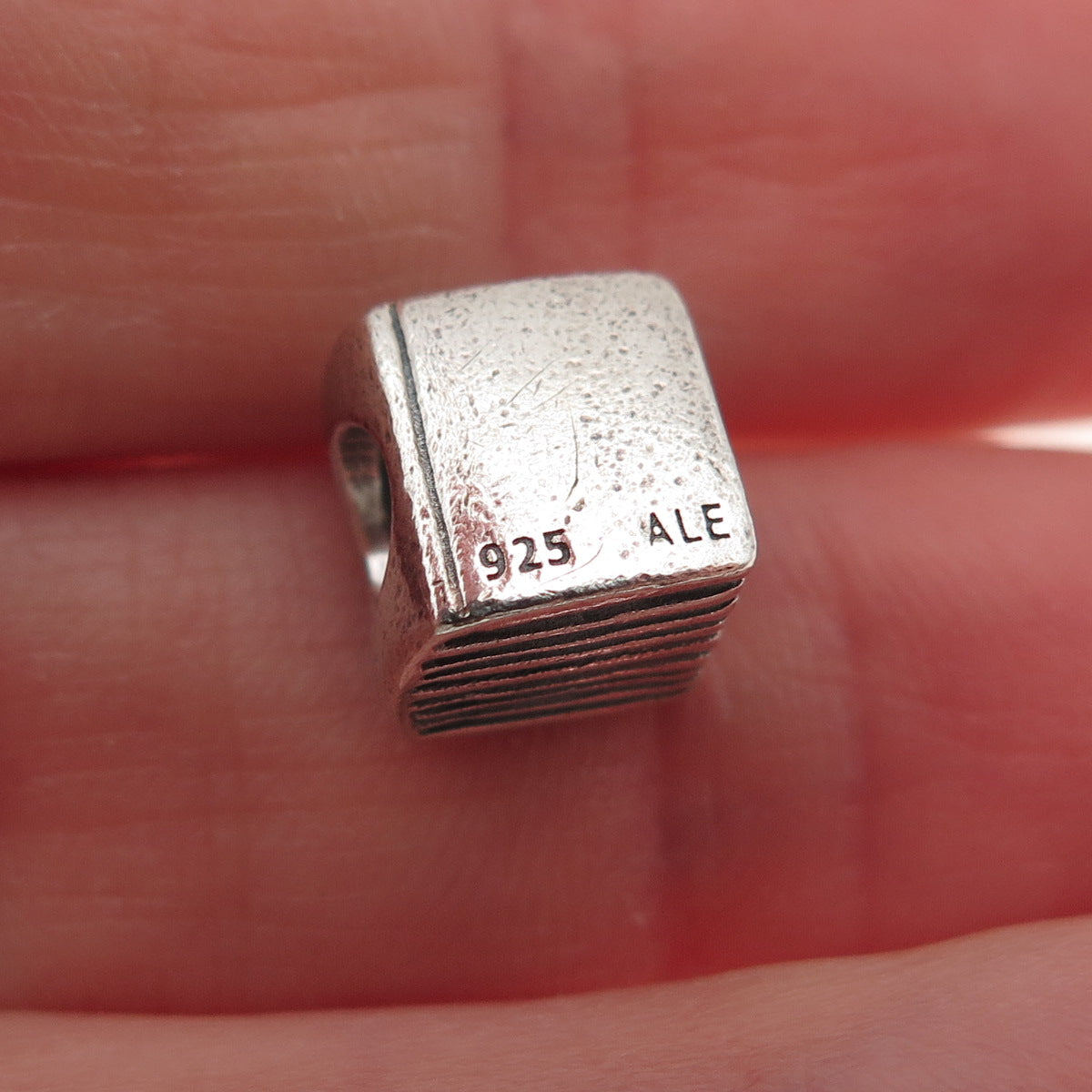 Pandora 925 Sterling Silver Cross Bible Slide Bead Charm
