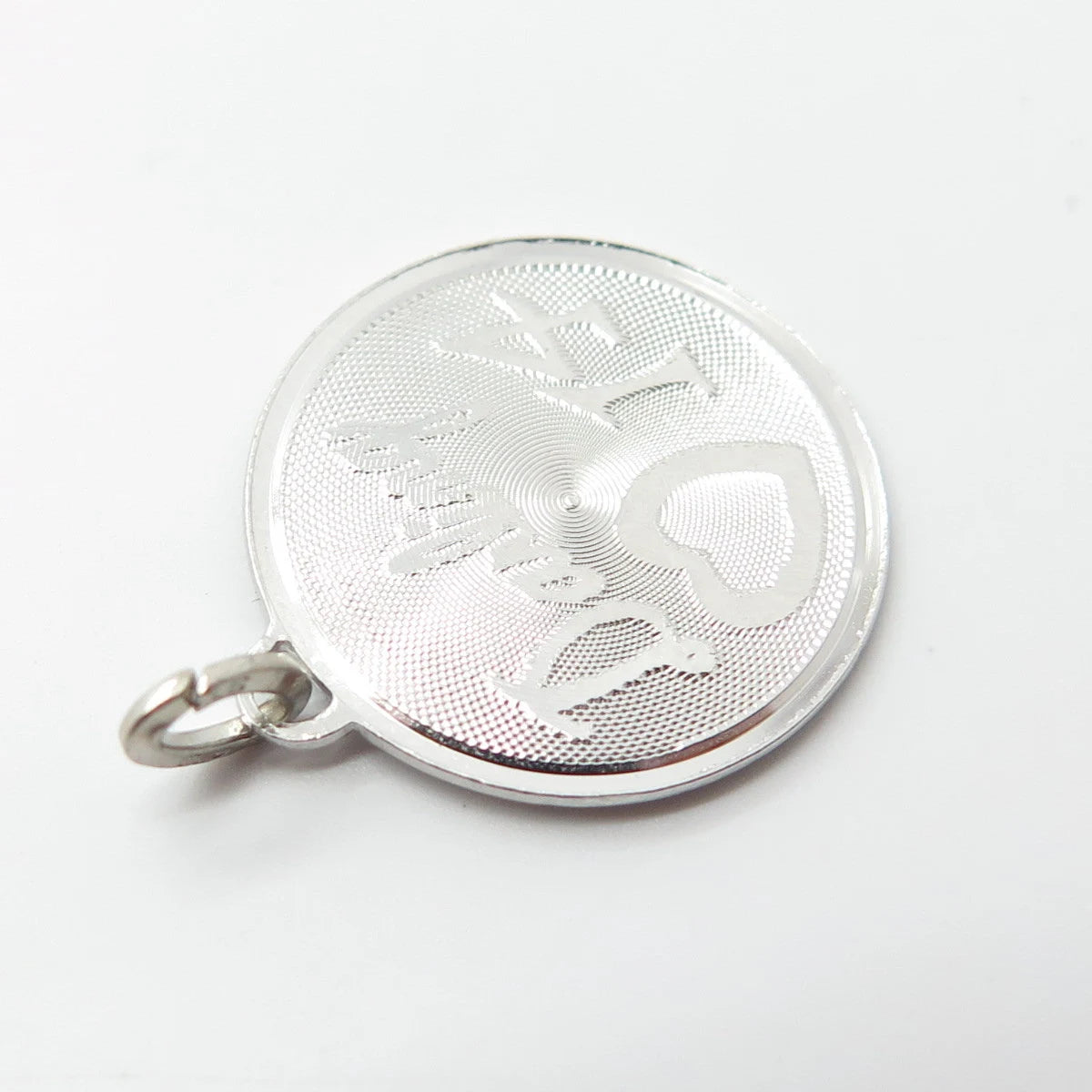 925 Sterling Silver Vintage BEAU "Darling 14" Charm Pendant