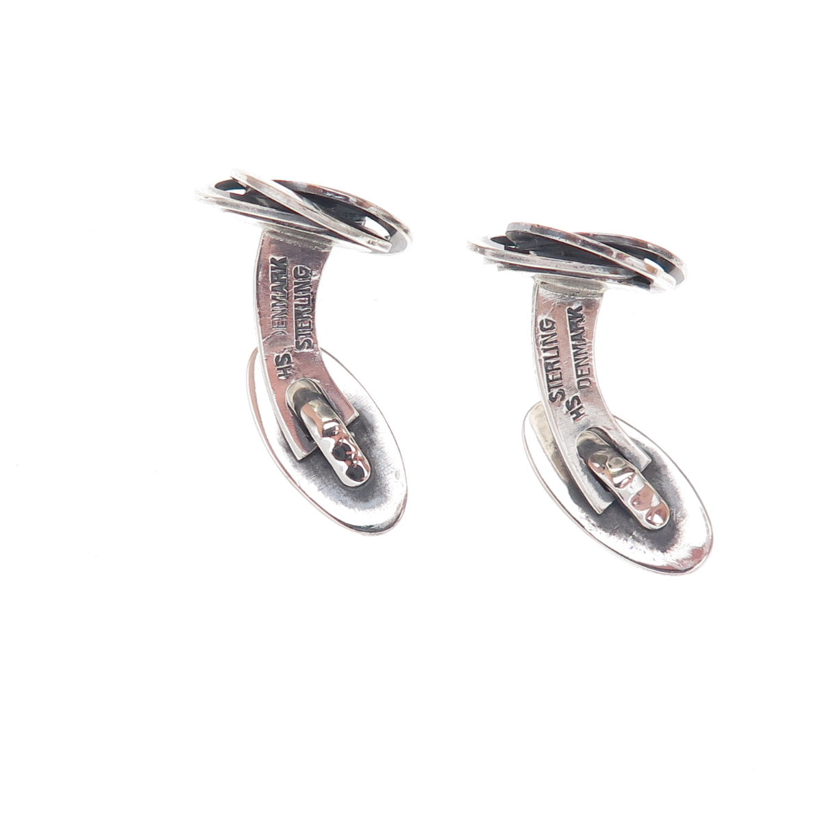 Hermann Siersbol 925 Sterling Silver Vintage Denmark Modernist Cufflinks