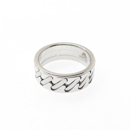 NEOS 925 Sterling Silver Textured Sewing Stitches Band Ring Size 8.75