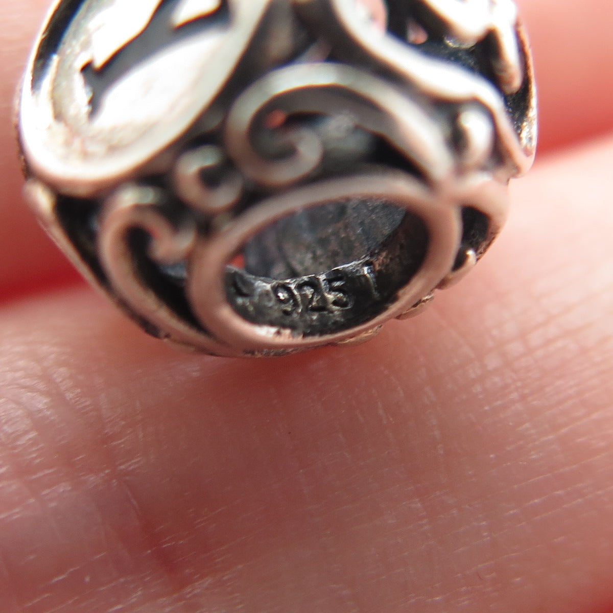 CHAMILIA 925 Sterling Silver Letter Y Initial Ornate Bead Charm
