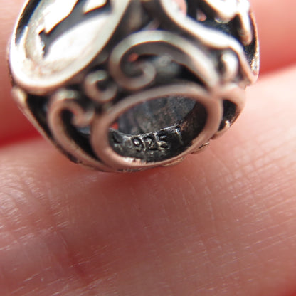 CHAMILIA 925 Sterling Silver Letter Y Initial Ornate Bead Charm