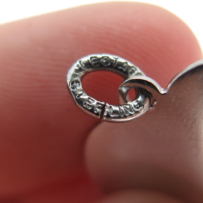 LESTAGE 925 Sterling Silver Vintage Brushed & Smooth Heart Charm Pendant