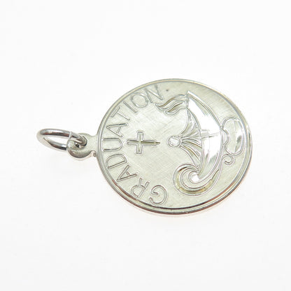 CREED 925 Sterling Silver Vintage Graduation Charm Pendant