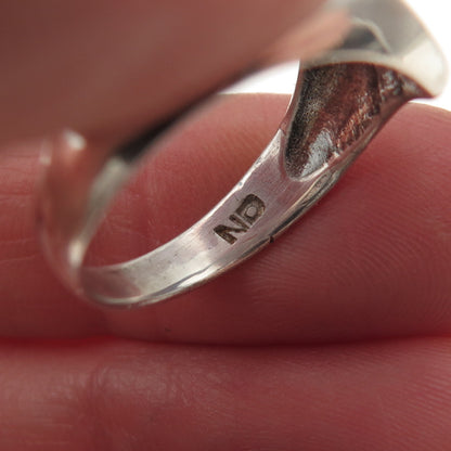 Chapal Zenray 925 Sterling Silver Vintage Open Heart Ring Size 7.25