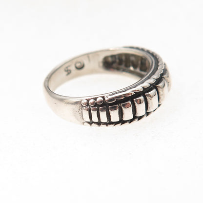 Shube 925 Sterling Silver Vintage Oxidized Ring Size 5.25