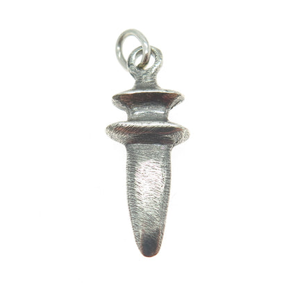 BNC 925 Sterling Silver Vintage Dagger 3D Oxidized Pendant