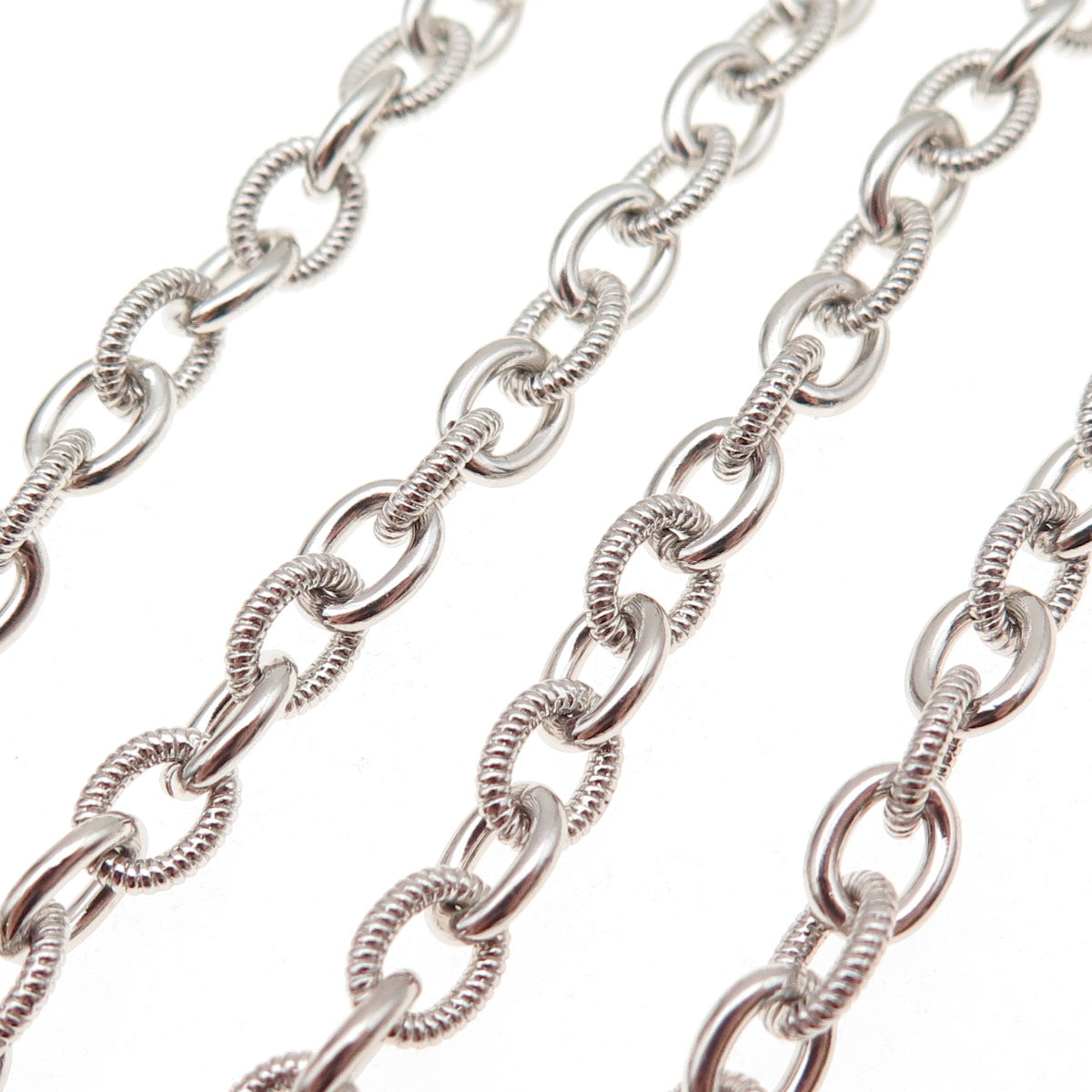 Judith Ripka 925 Sterling Silver Cable Chain Necklace 22"
