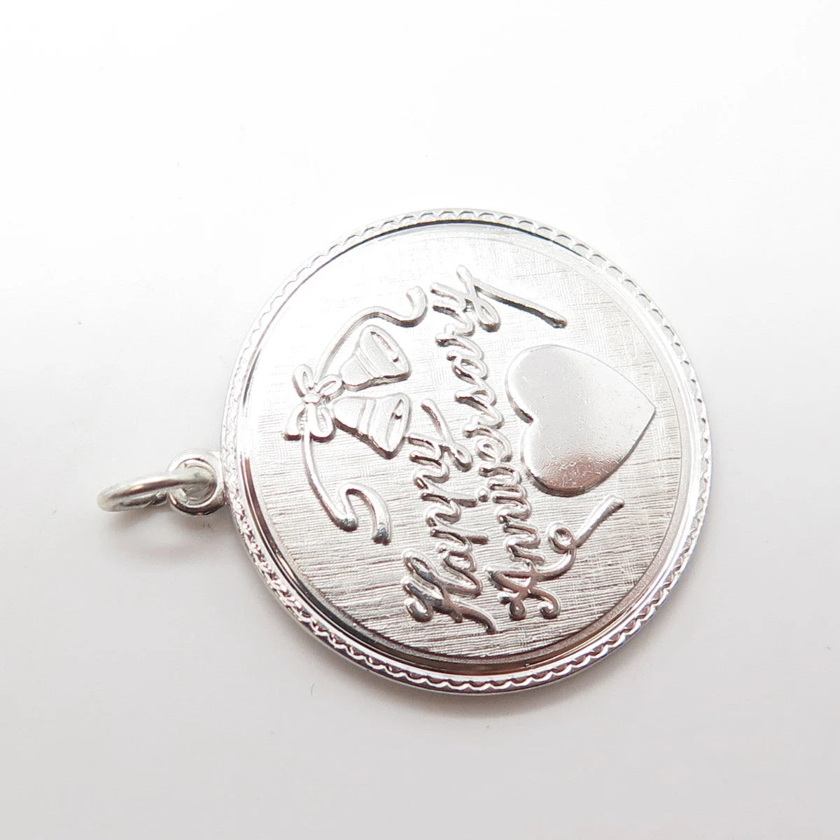 925 Sterling Silver Vintage Griffith and Sons Co. "Happy Birthday" Round Pendant