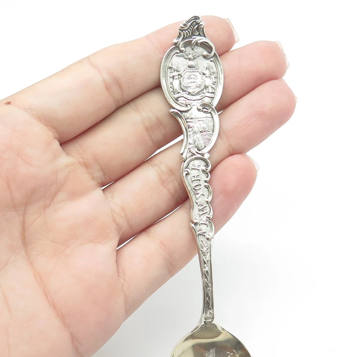 925 Sterling Silver Antique Art Deco George L. Vose NY States & Cities Spoon