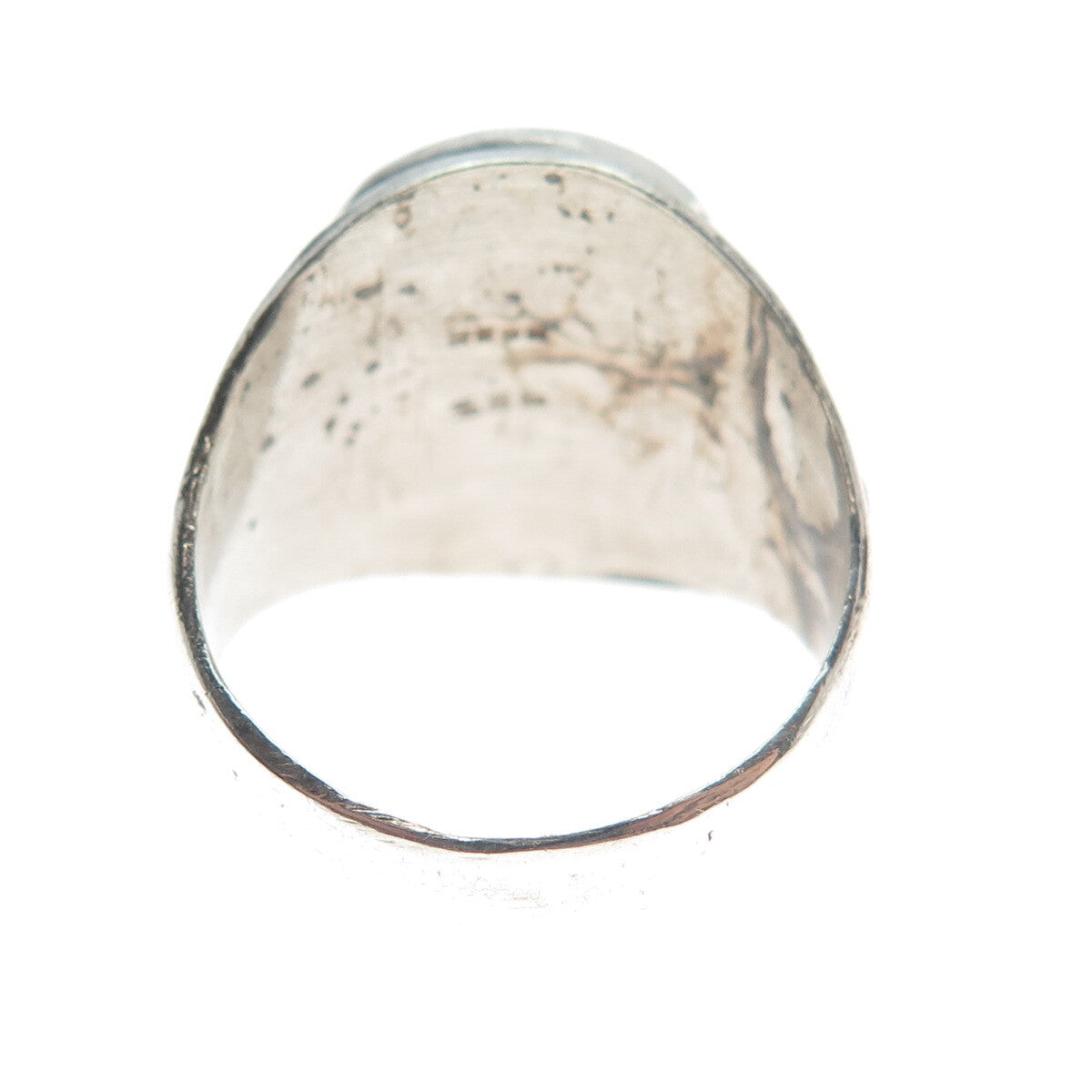 925 Sterling Silver Vintage Gemini Zodiac Fleur-de-Lis Oxidized Ring Size 8.5