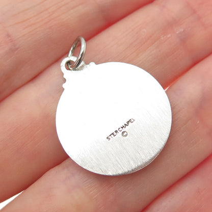 CHAPEL 925 Sterling Silver Vintage St. Luke Religious Medal Charm Pendant