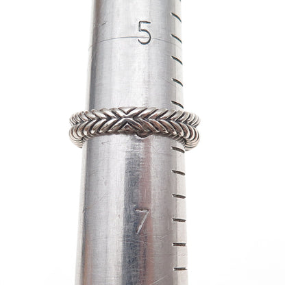 David Yurman 925 Sterling Silver Real Diamond Petite Albion Ring Size 6