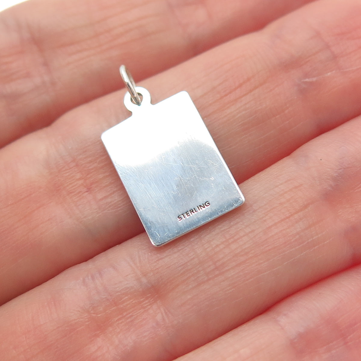 925 Sterling Silver Red Enamel You Are A Queen Minimalist Charm Pendant