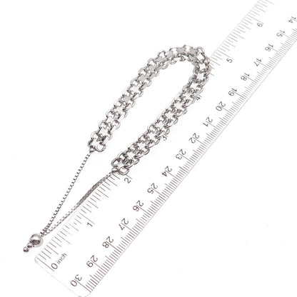 Han 925 Sterling Silver Bismark Link Adjustable Bolo Bracelet 7-9.25"