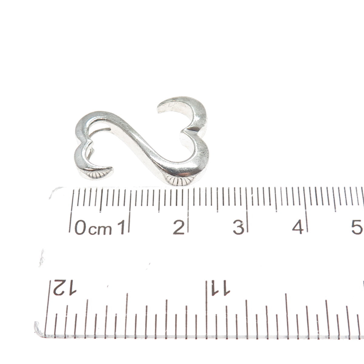 925 Sterling Silver Open Heart Slide Pendant