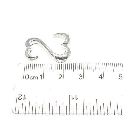 925 Sterling Silver Open Heart Slide Pendant