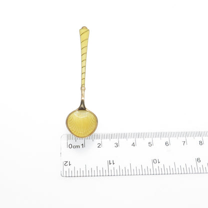 EGON LAURIDSEN 925S Sterling Gold Plated Vintage Denmark Enamel Coffee Spoon