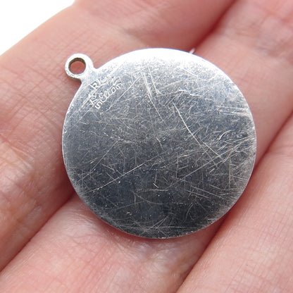 ELCO 925 Sterling Silver Vintage Merry Christmas Minimalist Charm Pendant