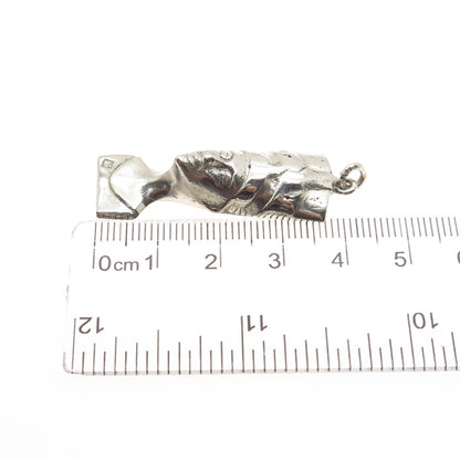 800 Silver Vintage Nefertiti Egyptian Charm Pendant