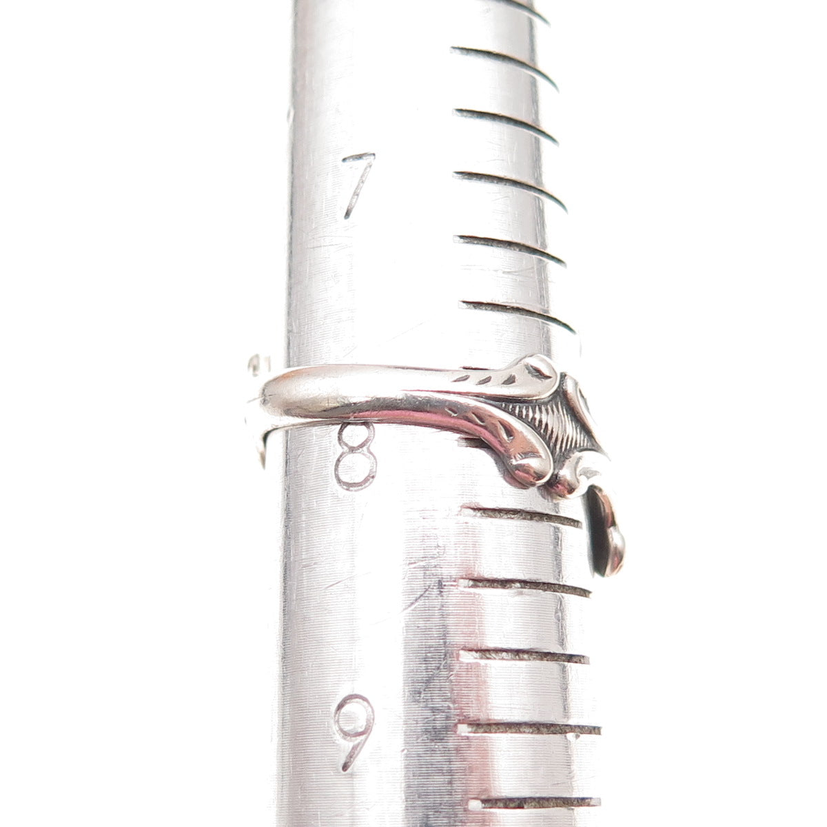 Avon 925 Sterling Silver Vintage Treasured Heart Adjustable Spoon Ring Size 8