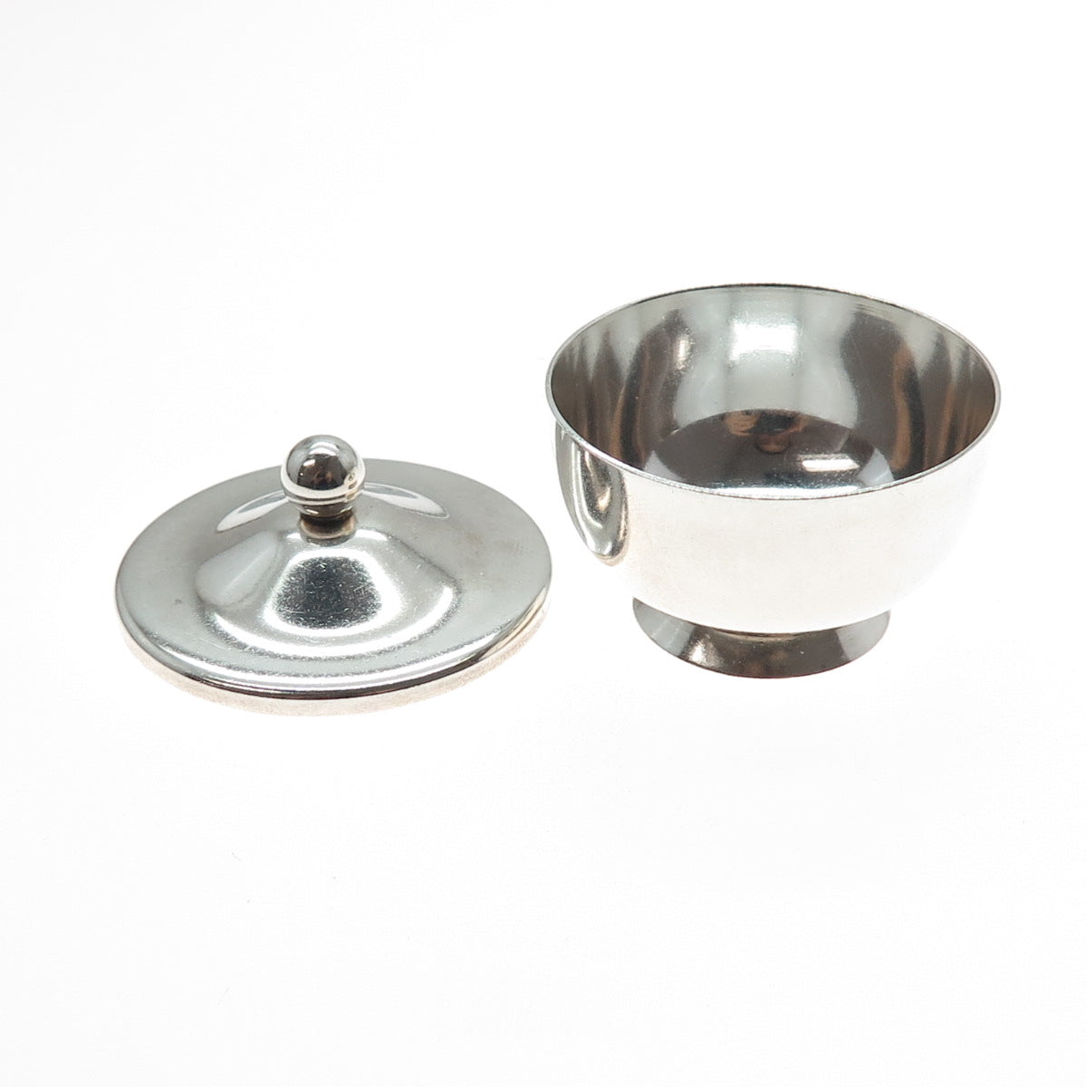 GUMP'S 925 Sterling Silver Antique Art Deco Individual Salt Cellar w/ Lid