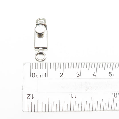 925 Sterling Silver Vintage Bracelet / Necklace Box Lock Clasp