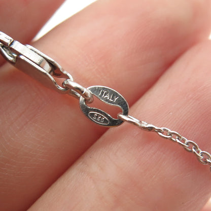 925 Sterling Silver Italy Cable Chain Necklace 16"