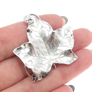 CARL ART 925 Sterling Silver Vintage Maple Leaf Pin Brooch / Pendant