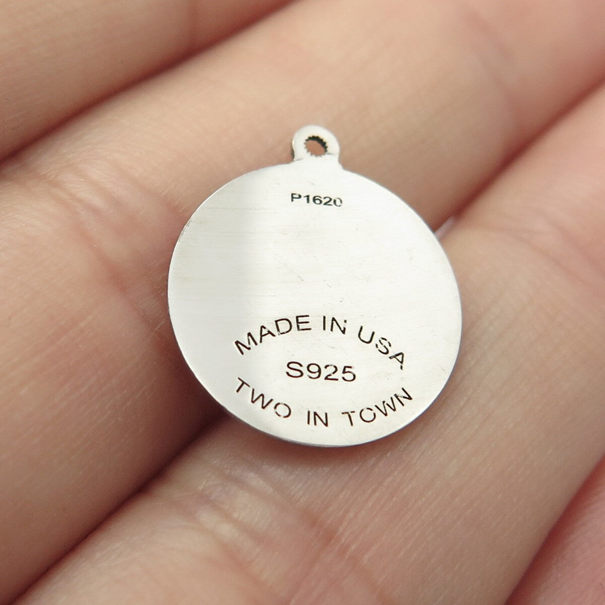 925 Sterling Silver USA Two In Town Turkey Charm Pendant