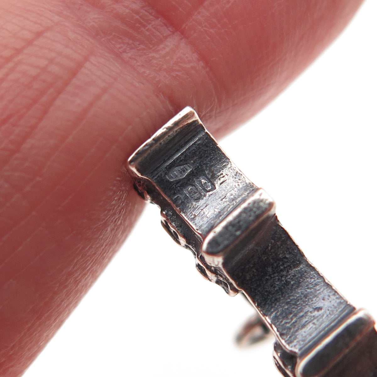 800 Silver Vintage Italy Ponte Vecchio Bridge 3D Mini Charm Pendant