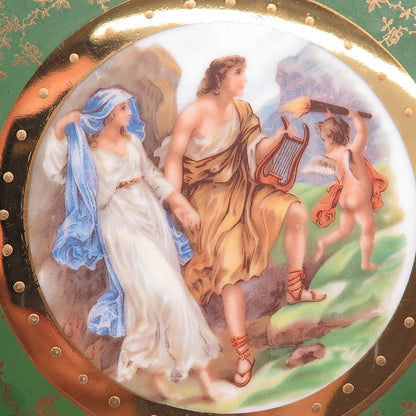 Hutschenreuther Selb Bavaria Antique Hand Painted Porcelain Cabinet Plate