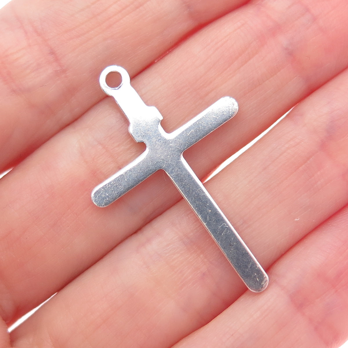 Old Pawn 925 Sterling Silver Vintage Southwestern Cross Tribal Charm Pendant