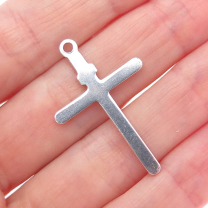 Old Pawn 925 Sterling Silver Vintage Southwestern Cross Tribal Charm Pendant