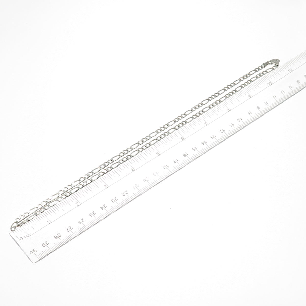 MILOR 925 Sterling Silver Vintage Italy Figaro Chain Necklace 22"