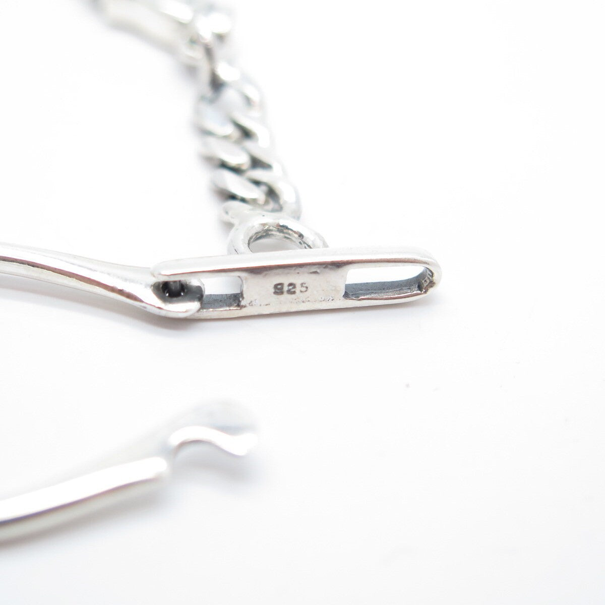 925 Sterling Silver Vintage Revolver Cuban Chain Key Ring