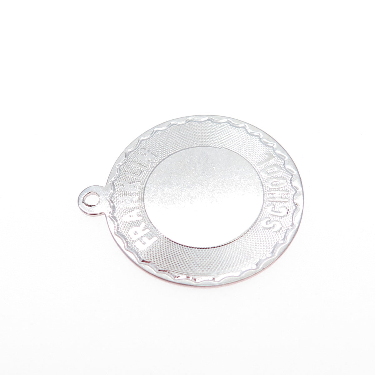 925 Sterling Silver Vintage Franklin School Minimalist Charm Pendant