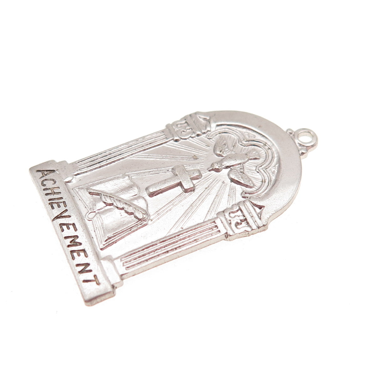 SK & F 925 Sterling Silver Vintage Achievement Religious Charm Pendant