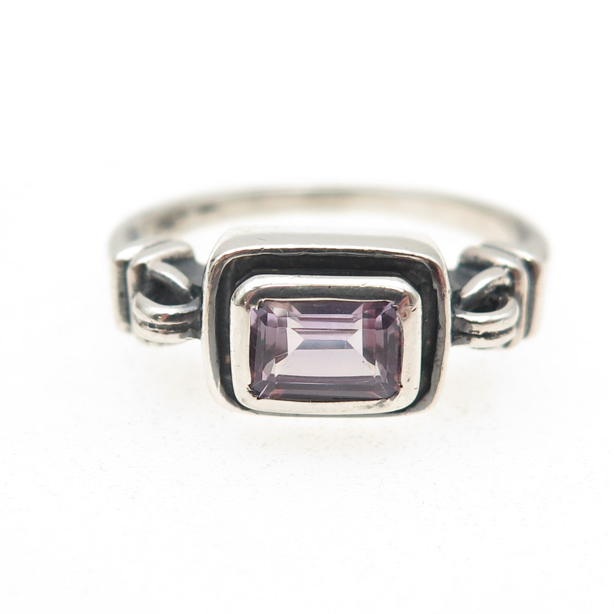 SILPADA 925 Sterling Silver Vintage Real Amethyst Oxidized Ring Size 11