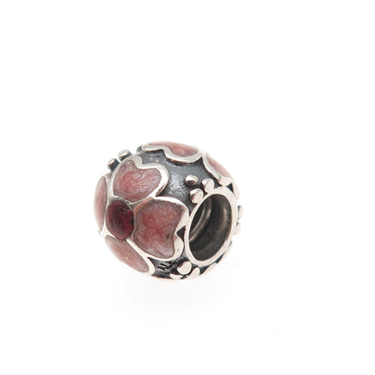 Pandora 925 Sterling Silver Enamel Daisy Flower Slide Bead Charm