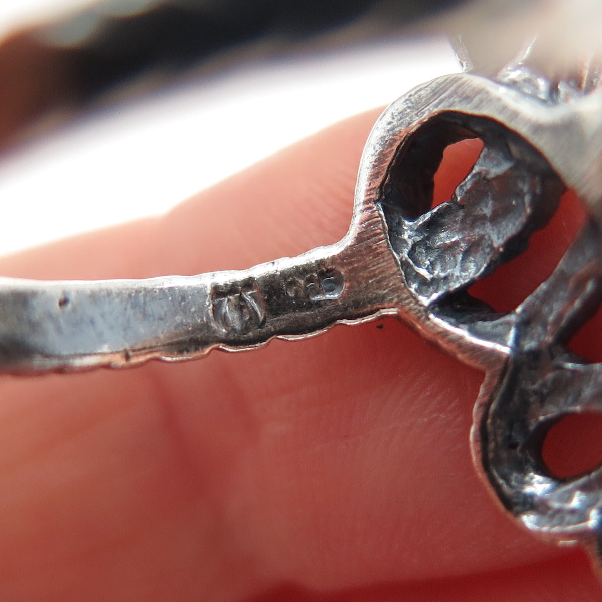 925 Sterling Silver Vintage Cobra Snake Oxidized Ring Size 9