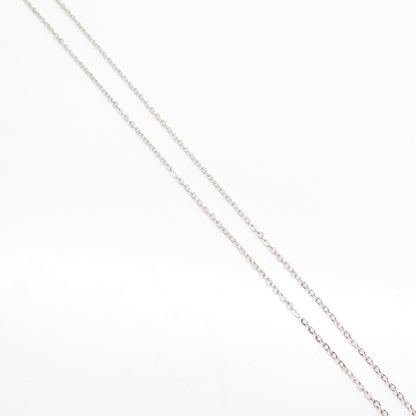 925 Sterling Silver Princess-Cut C Z Pendant Rolo Chain Necklace 18"