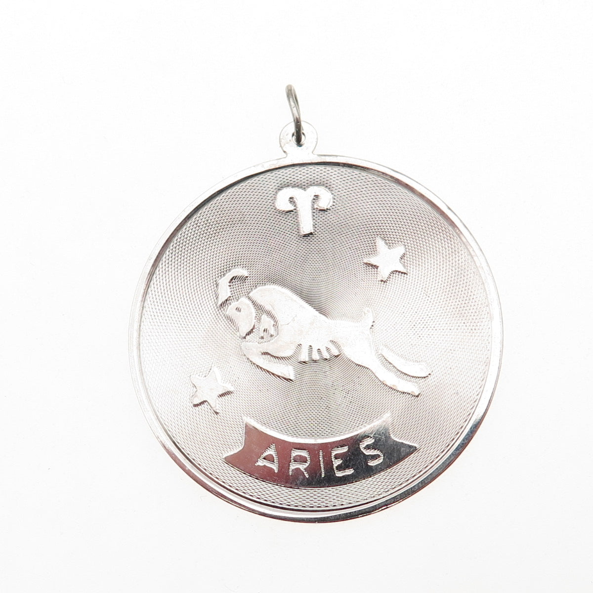 JAY POSON 925 Sterling Silver Vintage Aries Zodiac Sign Charm Pendant